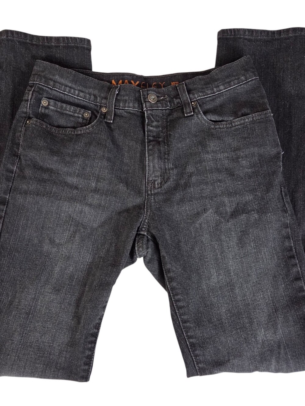 Urban Pipeline Jeans Mens 30x32 Black -Max Flex -Slim Straight Leg -Dark Wash